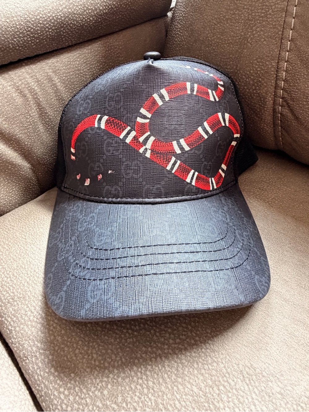 Men's Gucci Black King Snake Baseball Cap